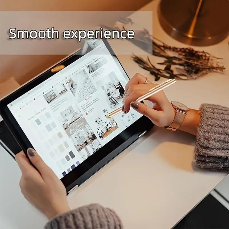 Gold Lightweight Touch Pen With Conductive Fabric Tip And Ergonomic Design - Image 4